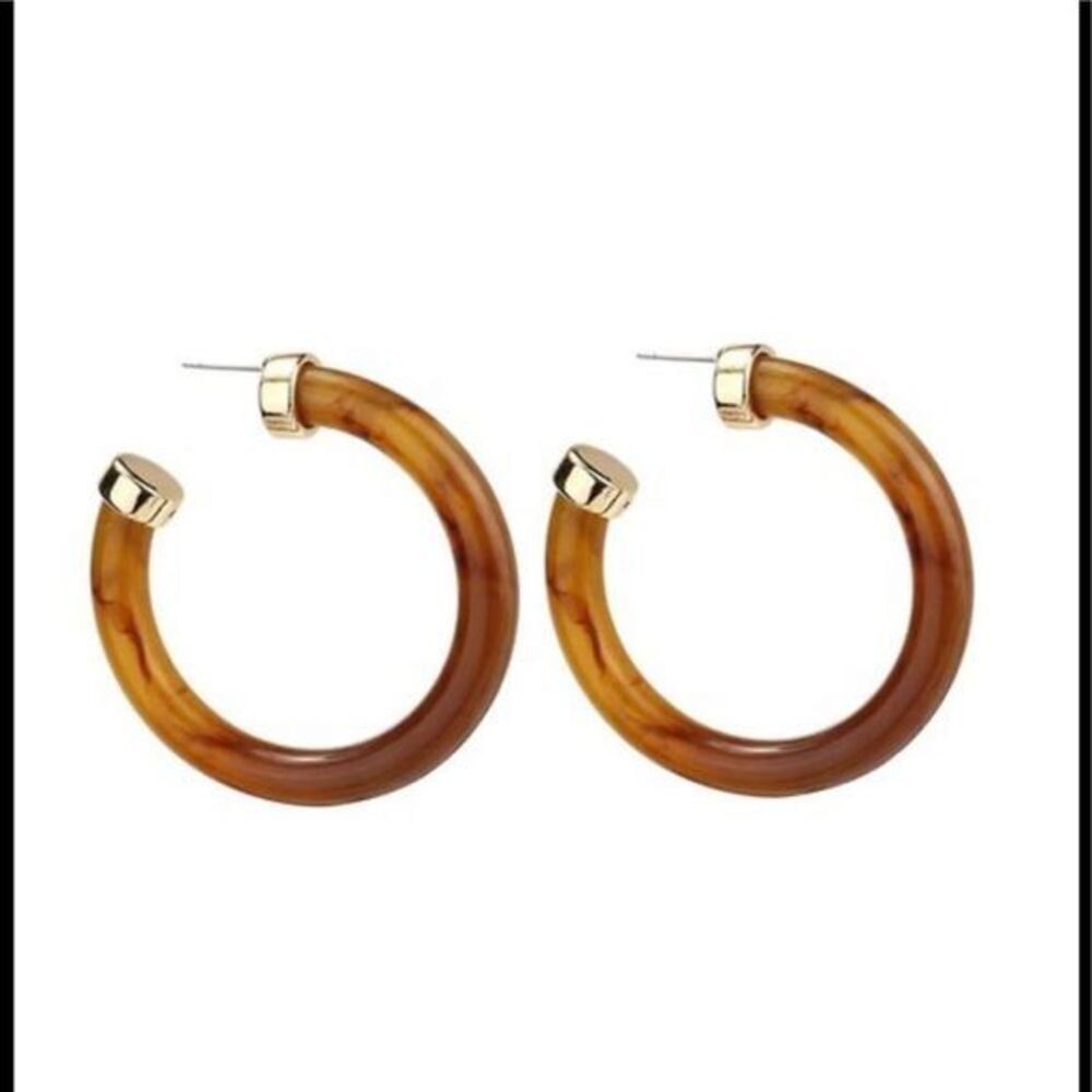 ⭐️Caramel acrylic hoops
